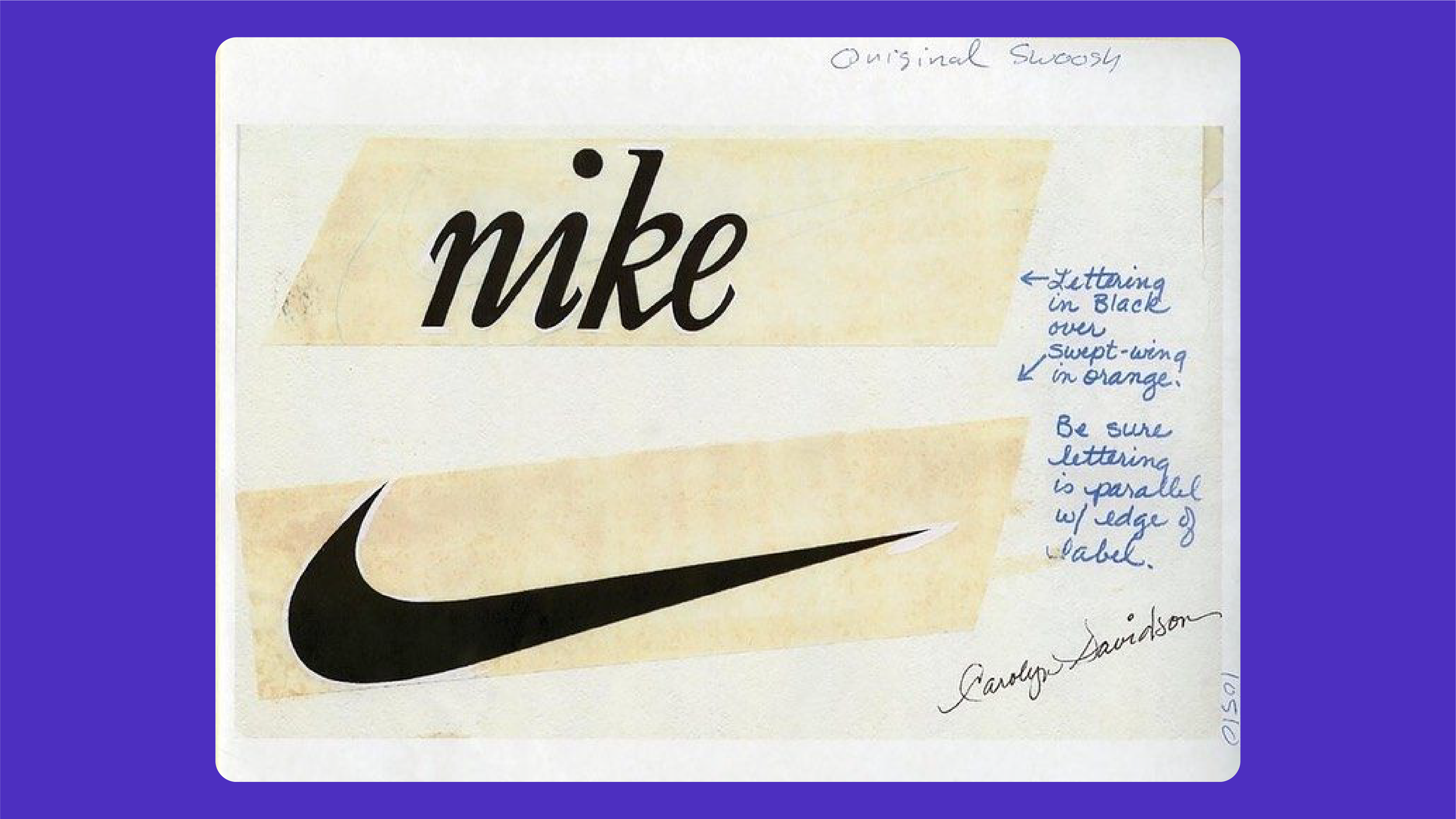 Carolyn Davidson Nike logo 