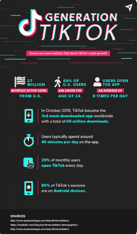 Tiktok statistic infographic