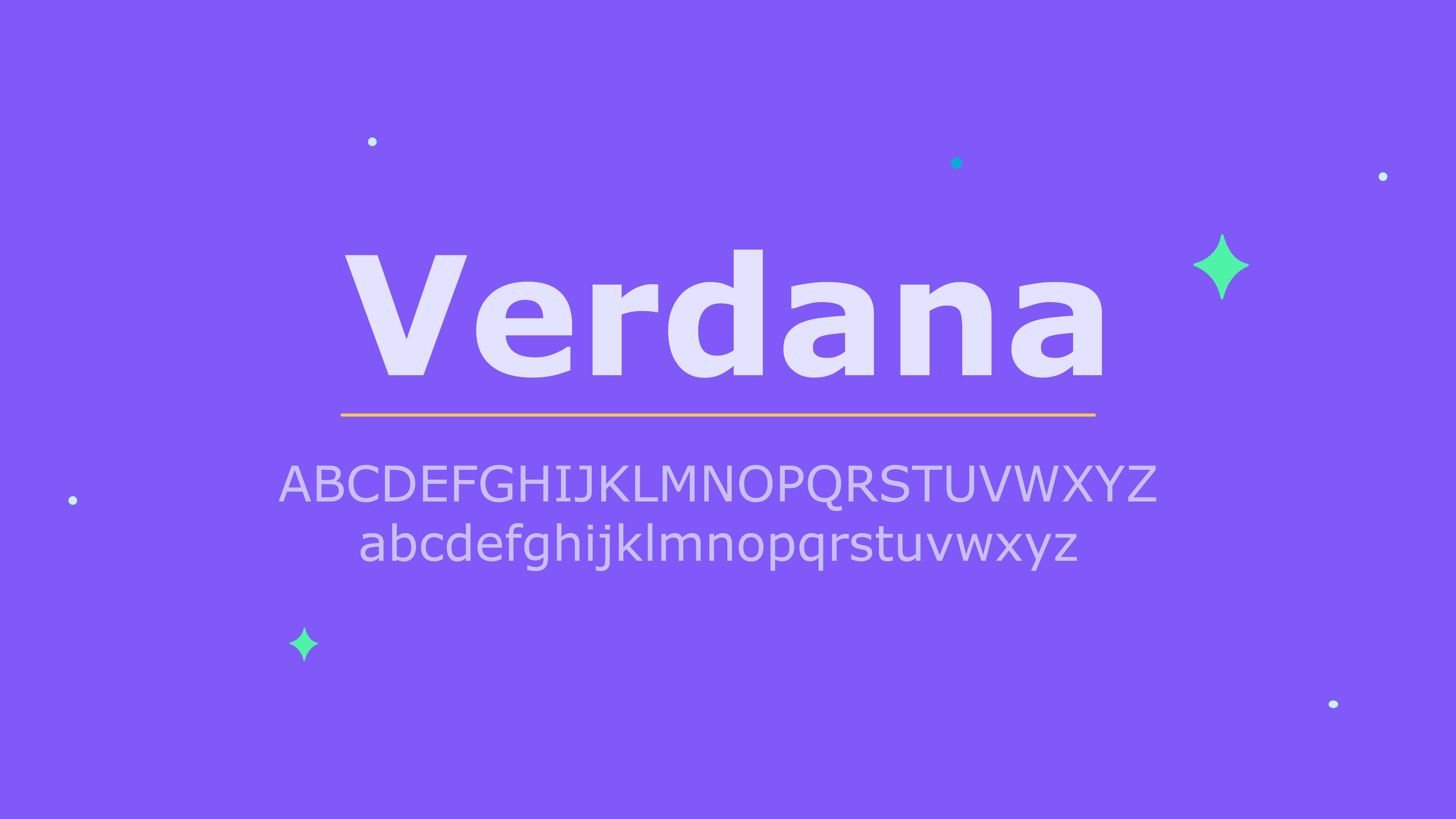 Verdana font