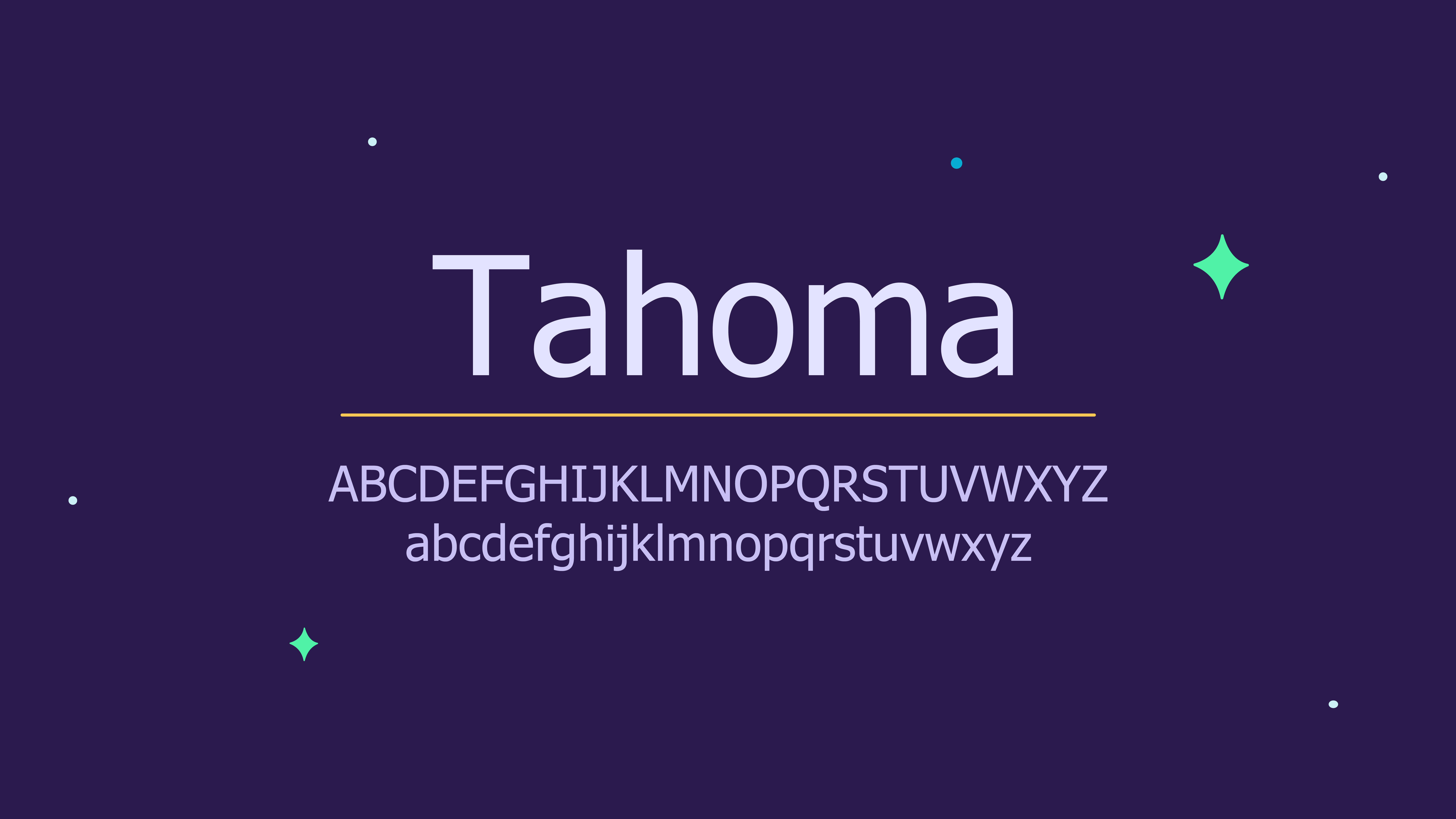 Tahoma font