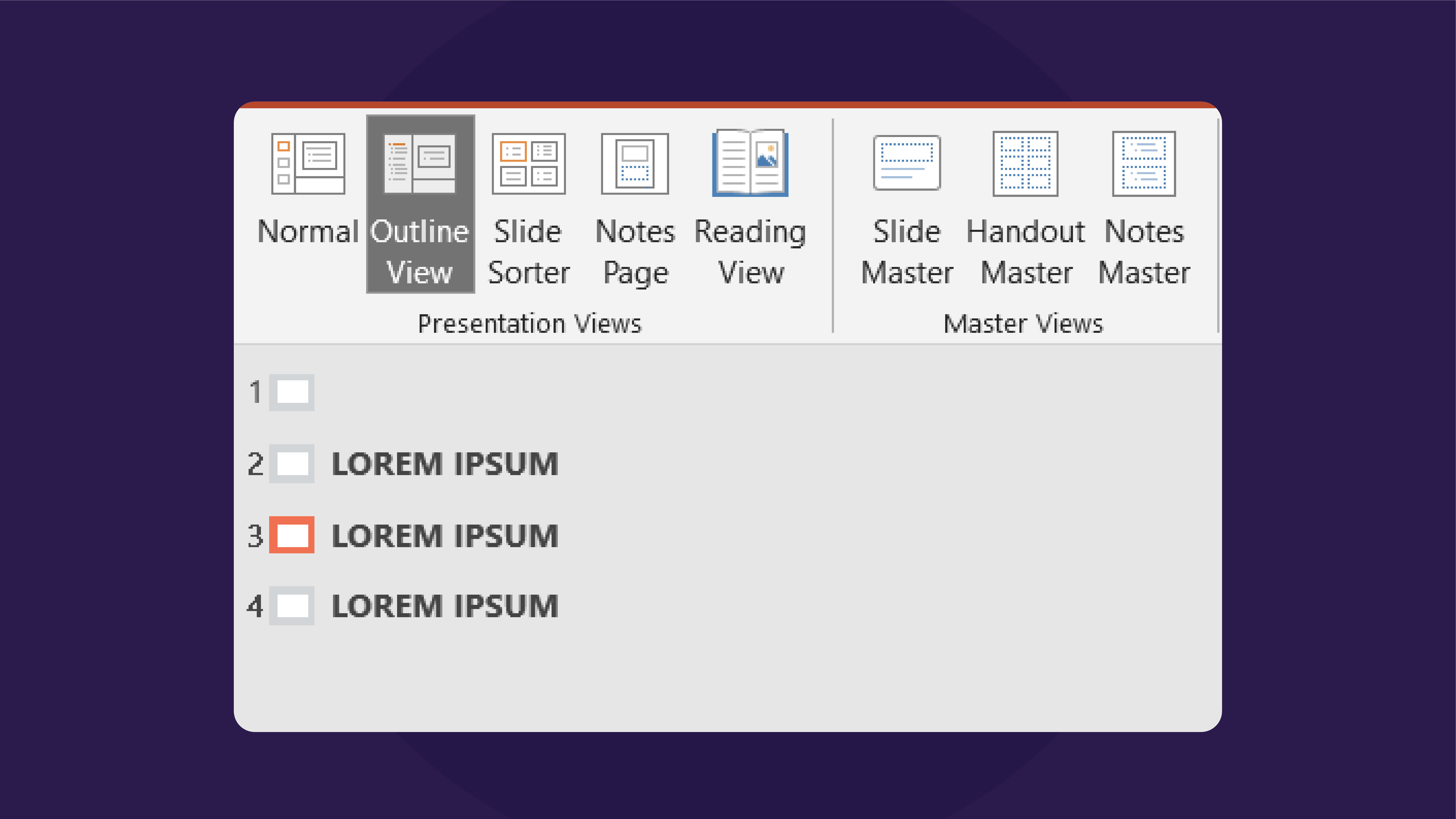 Select Outline View