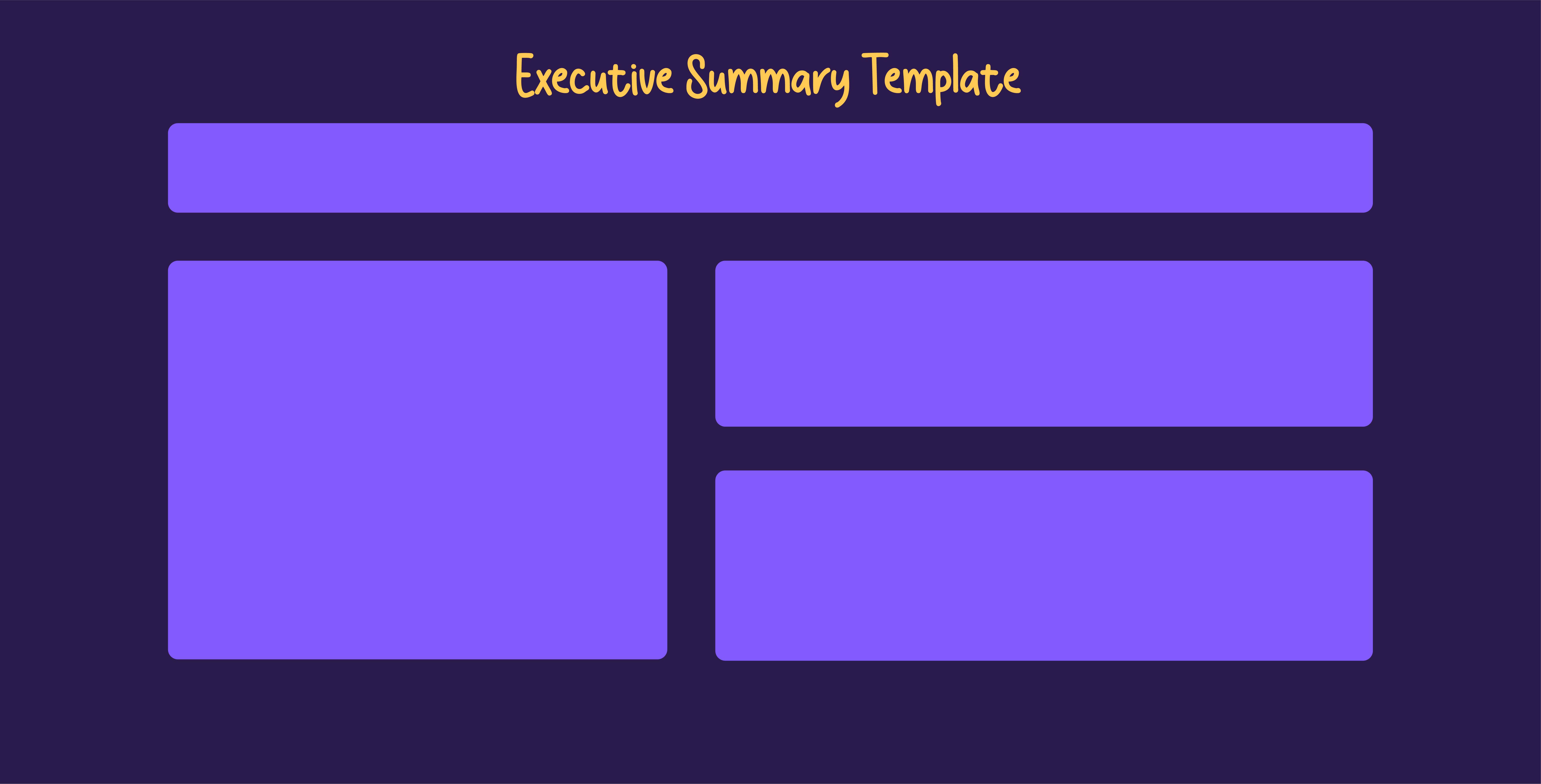 Executive summary slide template